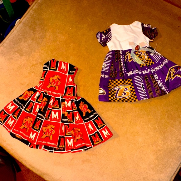 Washington Redskins & Baltimore Ravens Cheerleader Dresses for American Girl 18” - Picture 1 of 5